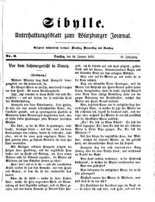 Sibylle (Würzburger Journal) Samstag 14. Januar 1871