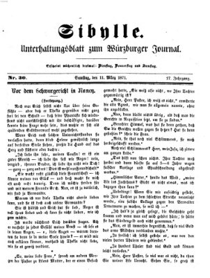 Sibylle (Würzburger Journal) Samstag 11. März 1871