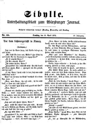 Sibylle (Würzburger Journal) Samstag 15. April 1871