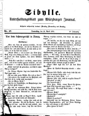 Sibylle (Würzburger Journal) Donnerstag 20. April 1871