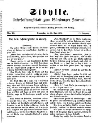 Sibylle (Würzburger Journal) Donnerstag 22. Juni 1871