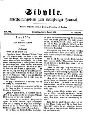 Sibylle (Würzburger Journal) Donnerstag 3. August 1871