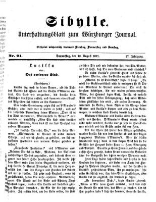 Sibylle (Würzburger Journal) Donnerstag 10. August 1871