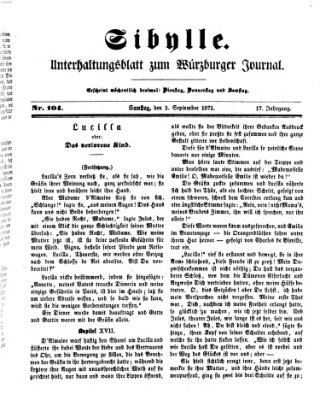 Sibylle (Würzburger Journal) Samstag 2. September 1871