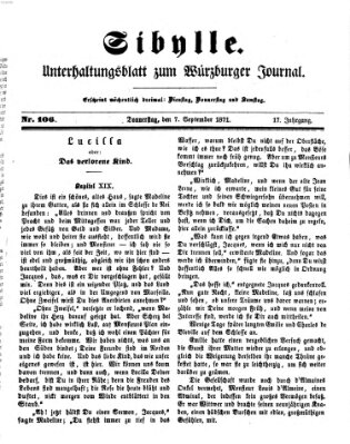 Sibylle (Würzburger Journal) Donnerstag 7. September 1871