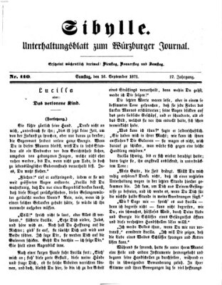 Sibylle (Würzburger Journal) Samstag 16. September 1871