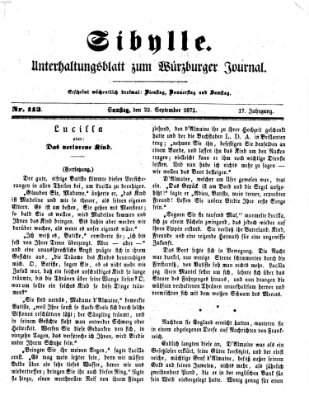 Sibylle (Würzburger Journal) Samstag 23. September 1871