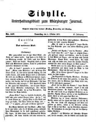 Sibylle (Würzburger Journal) Donnerstag 5. Oktober 1871