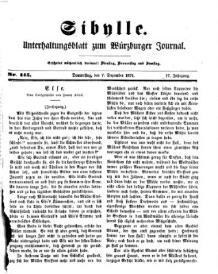 Sibylle (Würzburger Journal) Donnerstag 7. Dezember 1871