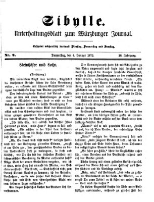 Sibylle (Würzburger Journal) Donnerstag 4. Januar 1872