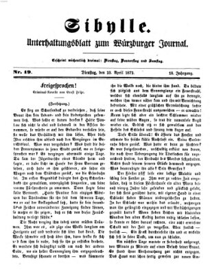 Sibylle (Würzburger Journal) Dienstag 23. April 1872