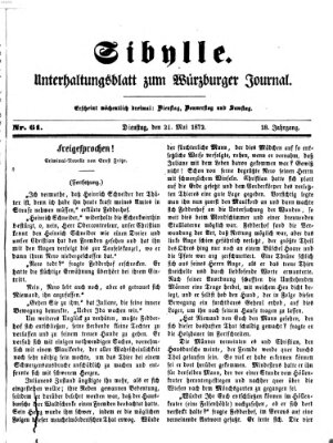 Sibylle (Würzburger Journal) Dienstag 21. Mai 1872