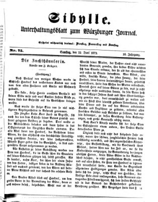 Sibylle (Würzburger Journal) Samstag 22. Juni 1872