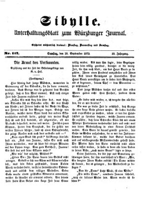 Sibylle (Würzburger Journal) Samstag 28. September 1872