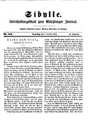 Sibylle (Würzburger Journal) Donnerstag 3. Oktober 1872