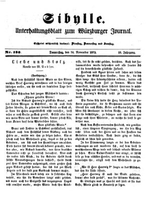 Sibylle (Würzburger Journal) Donnerstag 14. November 1872