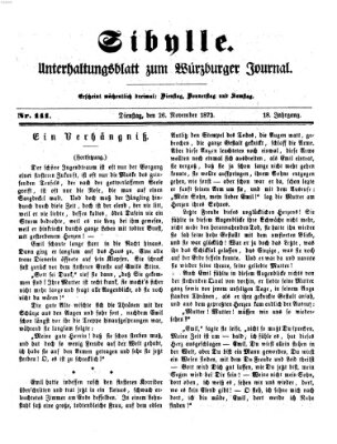 Sibylle (Würzburger Journal) Dienstag 26. November 1872