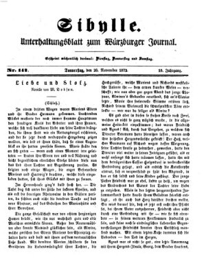 Sibylle (Würzburger Journal) Donnerstag 28. November 1872