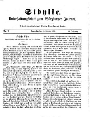 Sibylle (Würzburger Journal) Donnerstag 16. Januar 1873