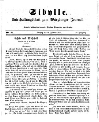 Sibylle (Würzburger Journal) Dienstag 18. Februar 1873