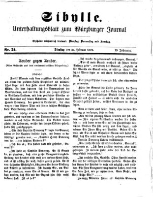 Sibylle (Würzburger Journal) Dienstag 25. Februar 1873