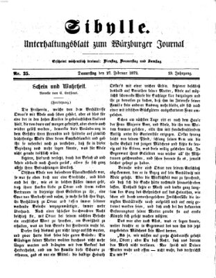 Sibylle (Würzburger Journal) Donnerstag 27. Februar 1873