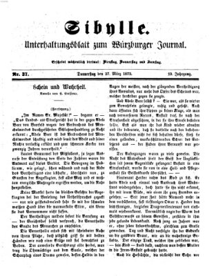 Sibylle (Würzburger Journal) Donnerstag 27. März 1873