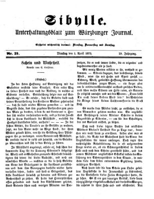 Sibylle (Würzburger Journal) Dienstag 1. April 1873