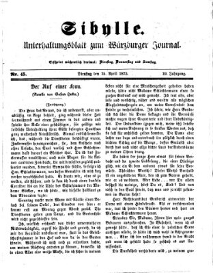 Sibylle (Würzburger Journal) Dienstag 15. April 1873