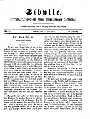 Sibylle (Würzburger Journal) Samstag 14. Juni 1873