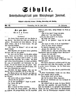 Sibylle (Würzburger Journal) Donnerstag 26. Juni 1873