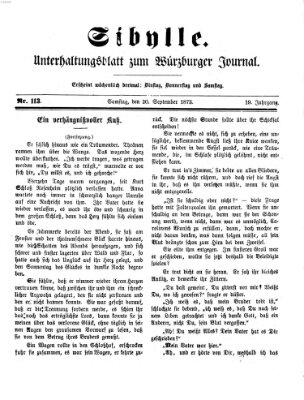 Sibylle (Würzburger Journal) Samstag 20. September 1873