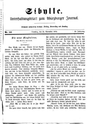 Sibylle (Würzburger Journal) Dienstag 25. November 1873