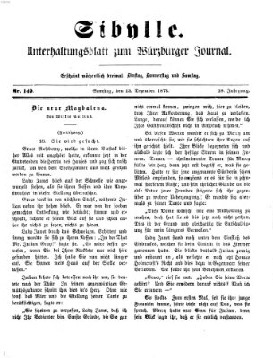 Sibylle (Würzburger Journal) Samstag 13. Dezember 1873