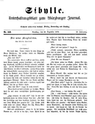 Sibylle (Würzburger Journal) Samstag 20. Dezember 1873