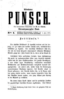 Münchener Punsch Sonntag 1. Januar 1871