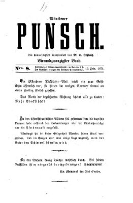 Münchener Punsch Sonntag 19. Februar 1871