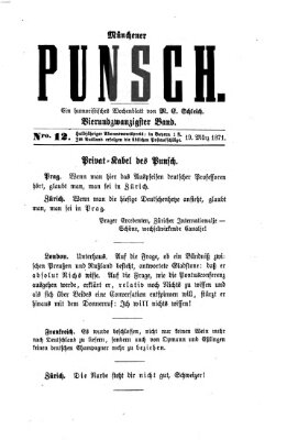 Münchener Punsch Sonntag 19. März 1871