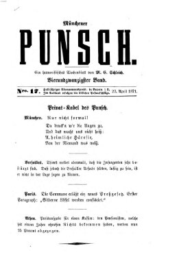 Münchener Punsch Sonntag 23. April 1871