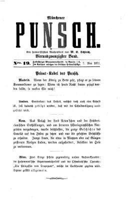 Münchener Punsch Sonntag 7. Mai 1871