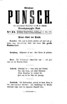 Münchener Punsch Sonntag 21. Mai 1871