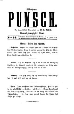 Münchener Punsch Sonntag 4. Juni 1871