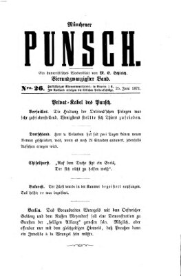 Münchener Punsch Sonntag 25. Juni 1871