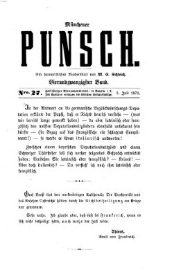 Münchener Punsch Sonntag 2. Juli 1871