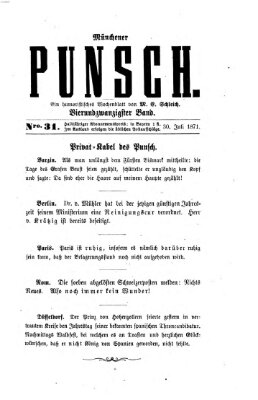 Münchener Punsch Sonntag 30. Juli 1871