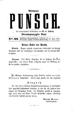 Münchener Punsch Sonntag 24. September 1871