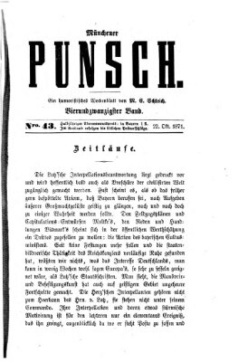 Münchener Punsch Sonntag 22. Oktober 1871