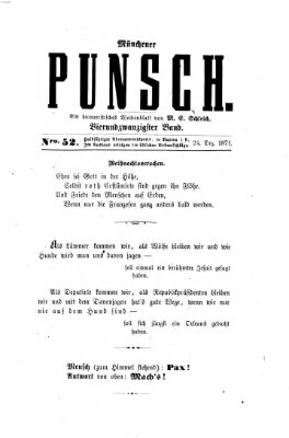 Münchener Punsch Sonntag 24. Dezember 1871