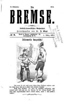 Die Bremse Samstag 1. März 1873