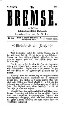 Die Bremse Samstag 2. August 1873